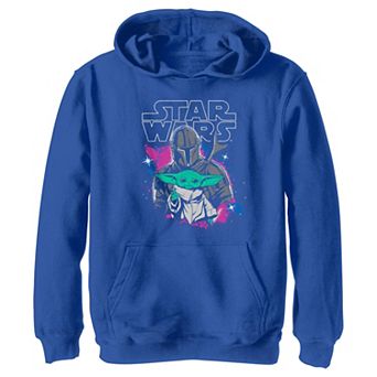 Boys The Mandalorian Space Grogu And Mando Graphic Hoodie