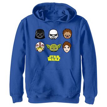 Boys Star Wars Funny Heads Graphic Hoodie