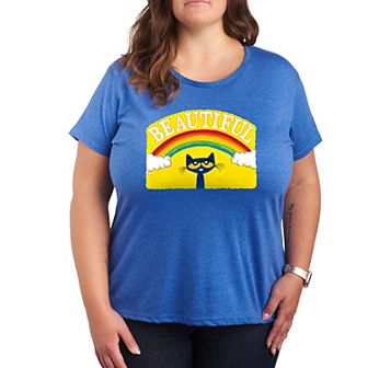 Plus Pete the Cat Beautiful Rainbow Graphic Tee