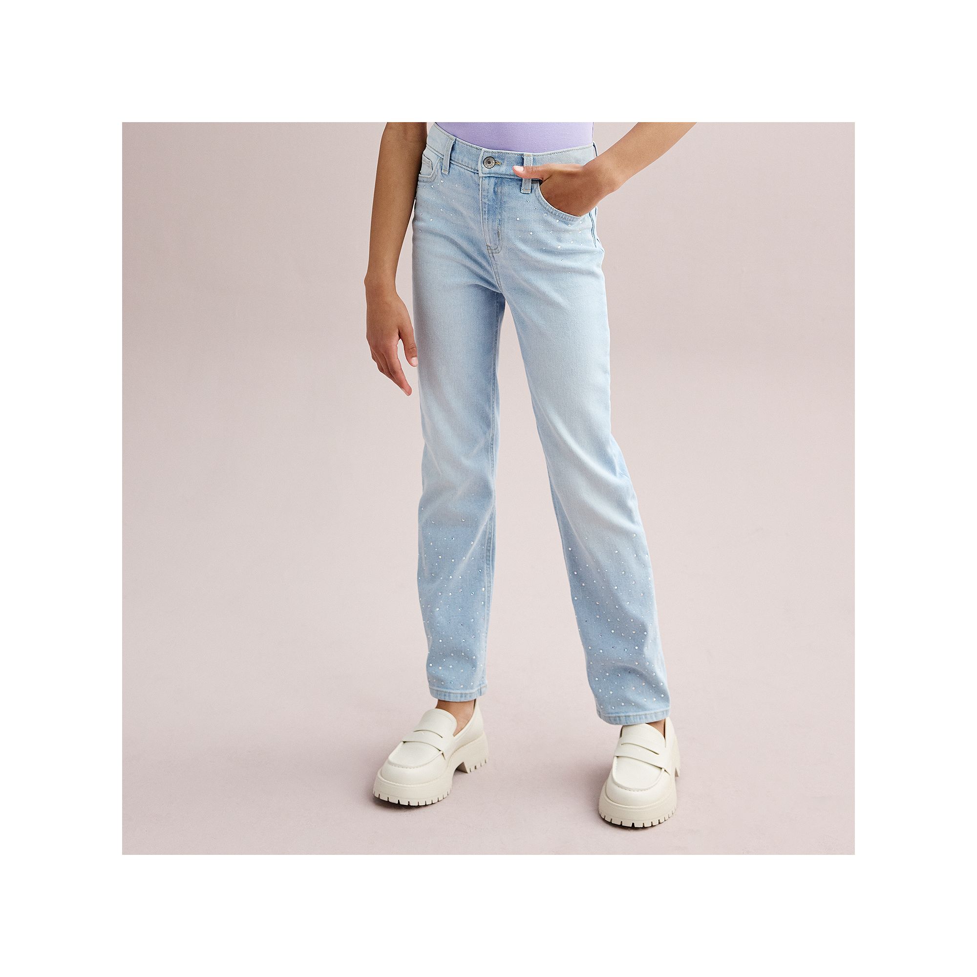 Girls 6-20 SO® High Rise 90s Straight Leg Jeans in Regular & Plus Size, G