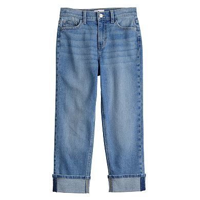 Girls 6-20 SO® High Rise 90's Cuffed Hem Jeans in Regular & Plus Size