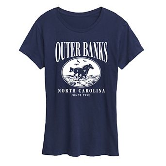 Women's Outer Banks Running Horse Graphic Tee