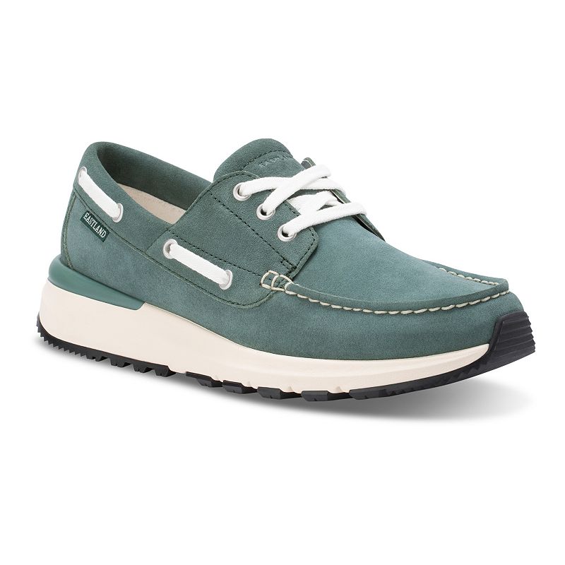 Eastland Leap Trainer Men's Leather Boat Shoes, Size: 12, Green