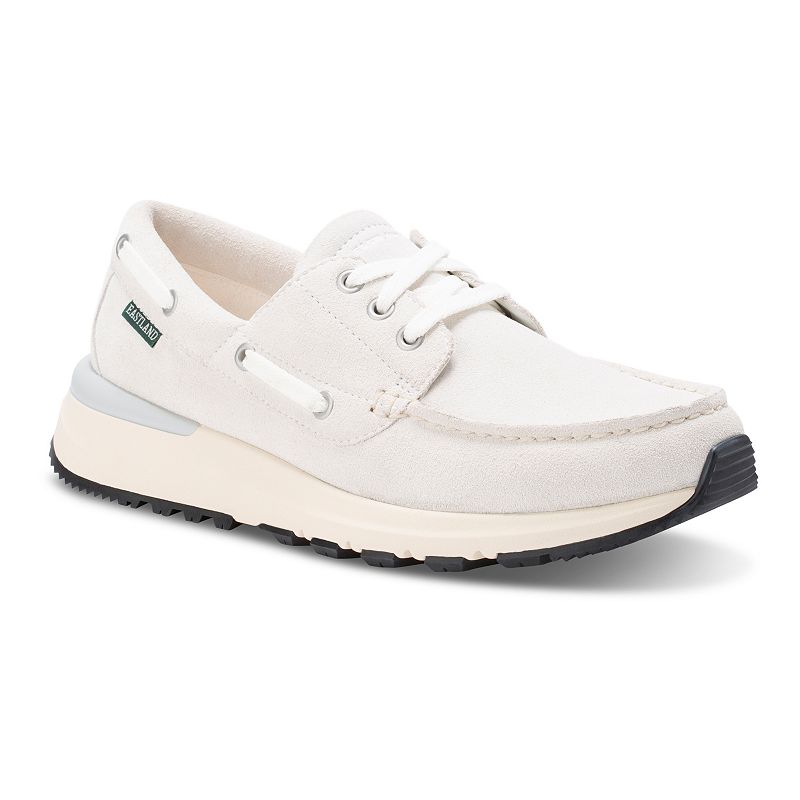 Eastland Leap Trainer Men's Leather Boat Shoes, Size: 9.5, White