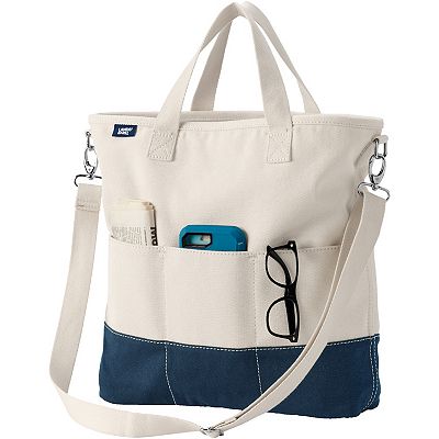 Lands' End Inside Out Canvas Tote Bag