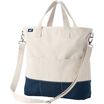 Lands' End Inside Out Canvas Tote Bag
