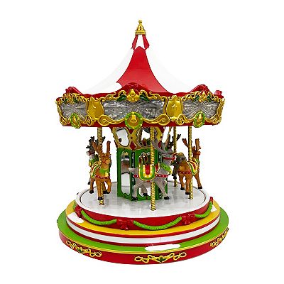 St. Nicholas Square® Holiday Musical LED Reindeer Carousel Table Decor
