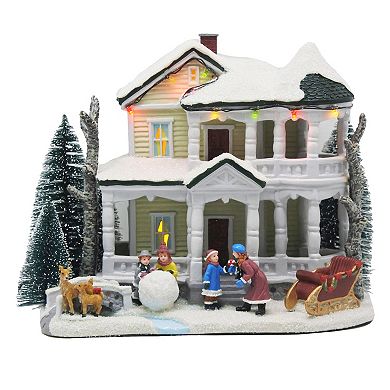 St. Nicholas Square® Holiday LED White Christmas House Table Decor
