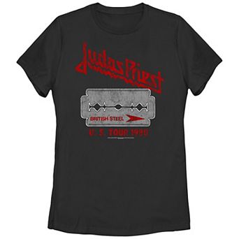 Juniors' Judas Priest British Steel U.S. Tour 1980 Graphic Tee