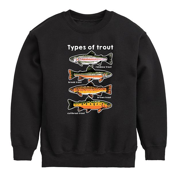 Boys 8-20 Types of Trout Fleece Sweatshirt