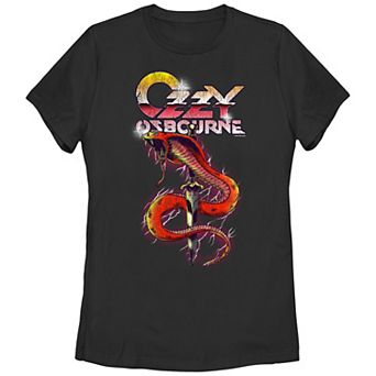 Juniors' Ozzy Osbourne Cobra Dagger Cover Graphic Tee