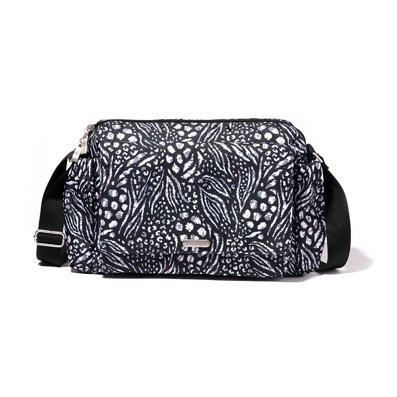 baggallini Daily Messenger RFID-Blocking Crossbody Bag, Gray Wildcat