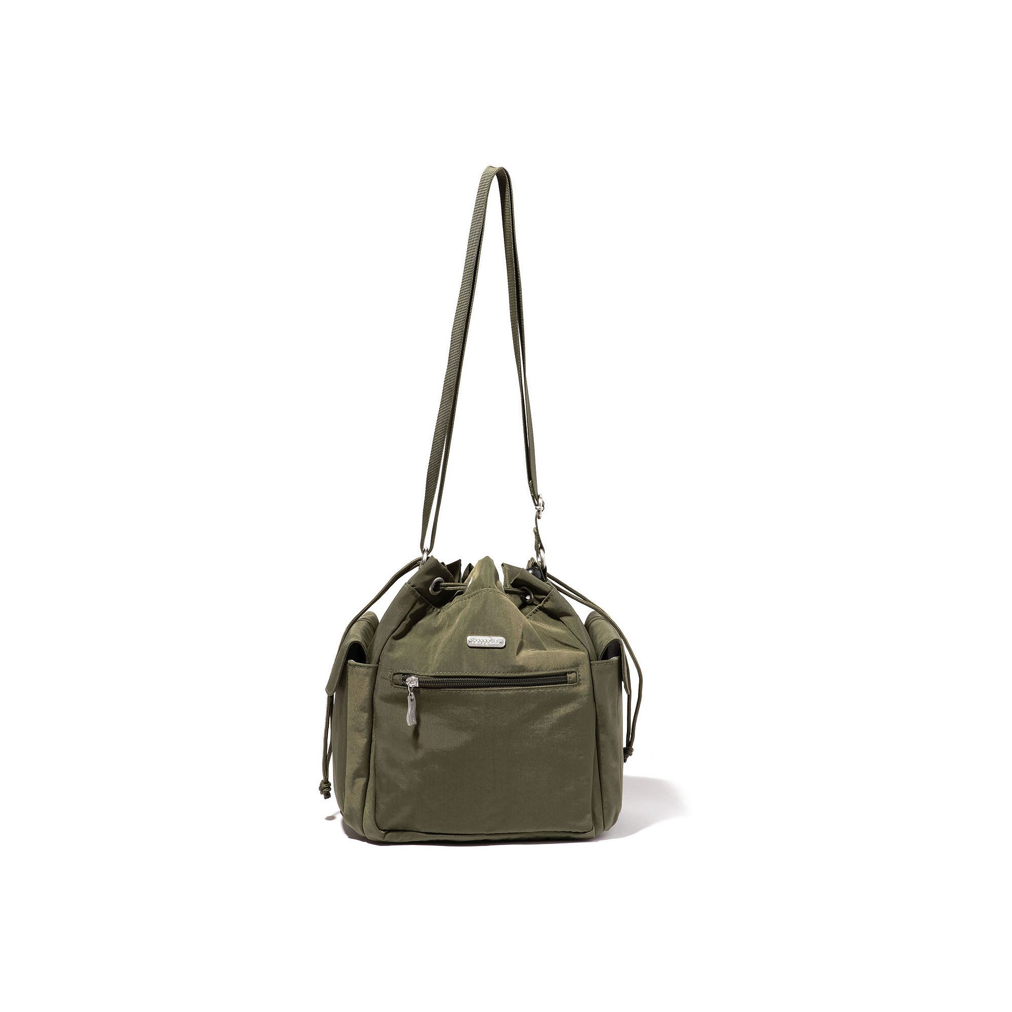 baggallini Drawstring Crossbody Bag, Green