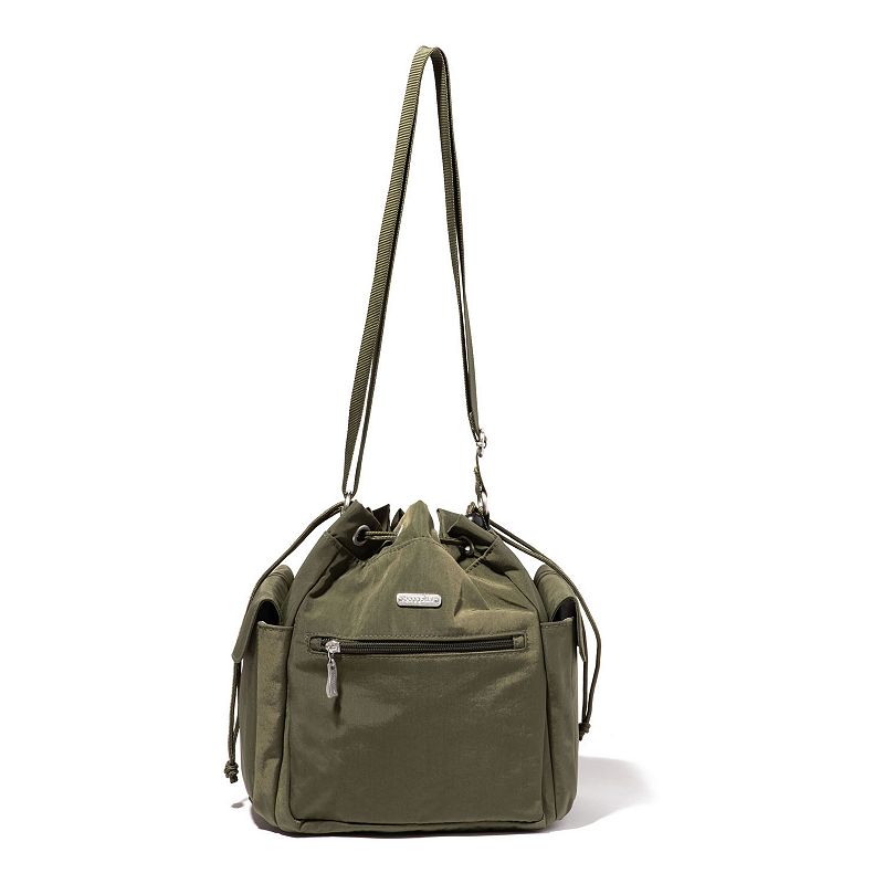 baggallini Drawstring Crossbody Bag, Green