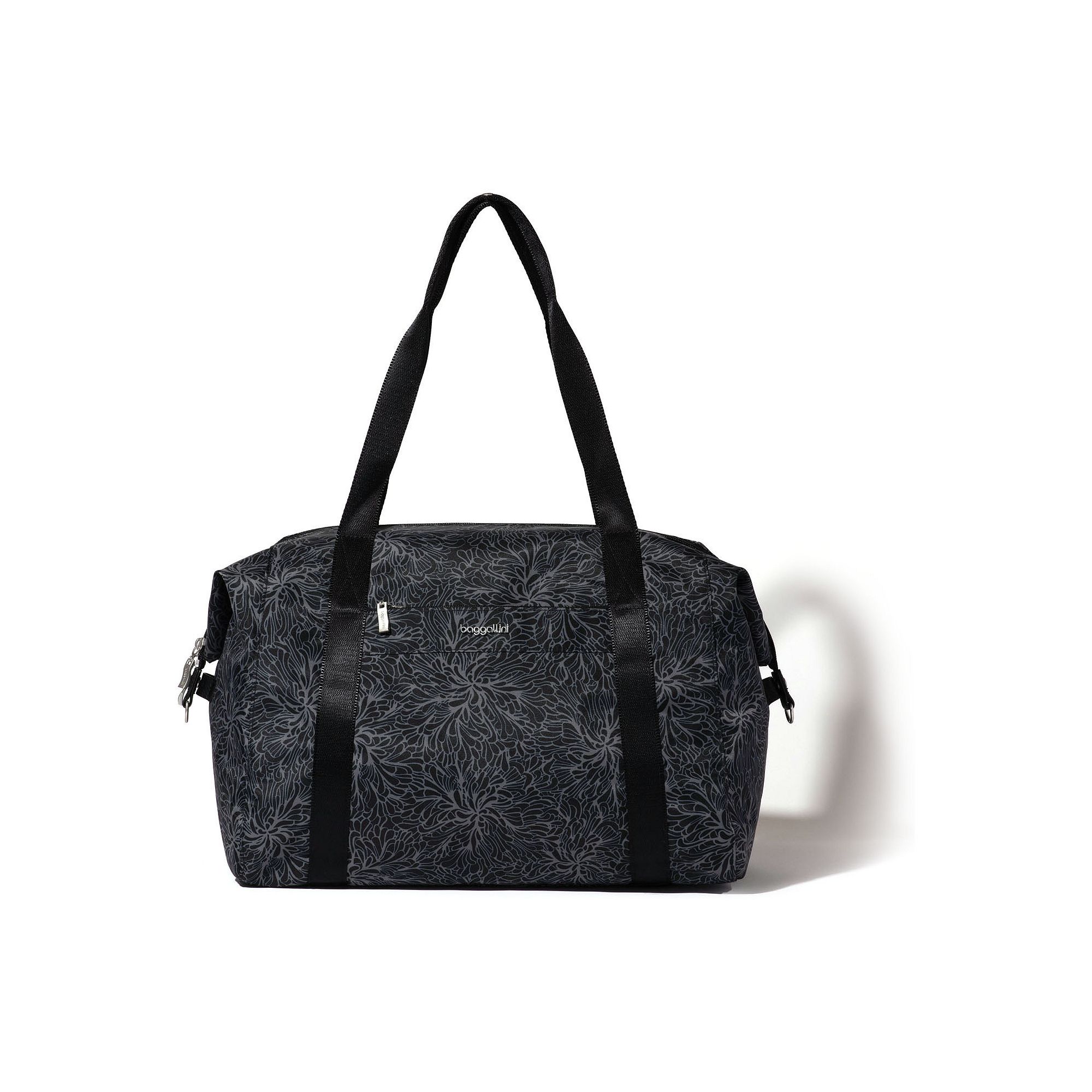 baggallini All Day Large Duffel Bag, Black Blossom Print