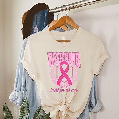 Pink Ribbon Warrior Short Sleeve Graphic Tee