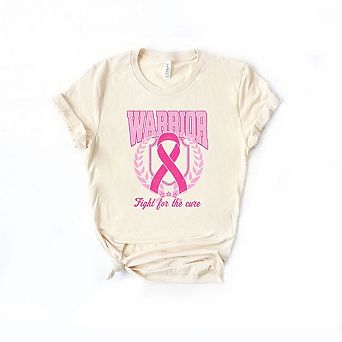 Pink Ribbon Warrior Short Sleeve Graphic Tee