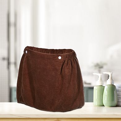 2 Pcs Men's Bath Wrap Towel Adjustable Robes With Hair Dry Cap 11.81"x55.12"