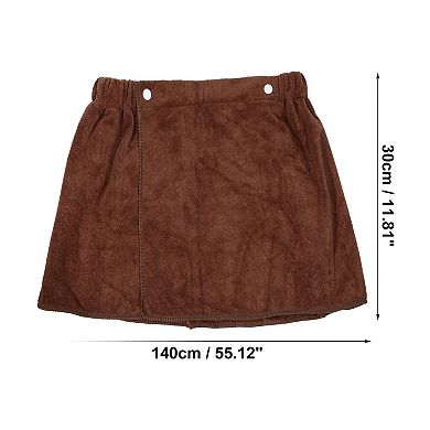 2 Pcs Men's Bath Wrap Towel Adjustable Robes With Hair Dry Cap 11.81"x55.12"