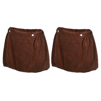 2 pc Men's Bath Wrap Towel Adjustable Robes With Hair Dry Cap 11.81"x55.12"