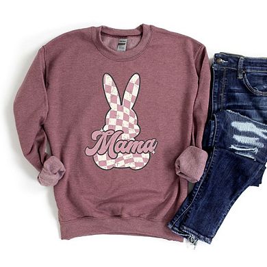 Checkered Bunny Mama Sweatshirt