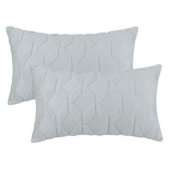 Short Plush Solid Color Soft Living Room Throw Pillowcases 2 pc 12" X 20"