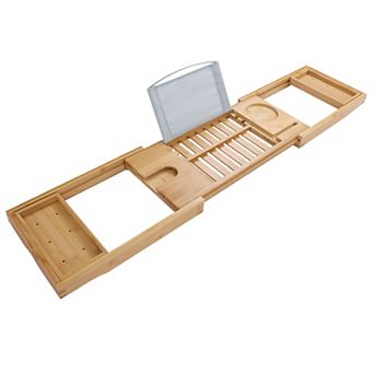 Bathtub Tray Bath Adjustable Caddy Tray W Extendable Side Bathroom