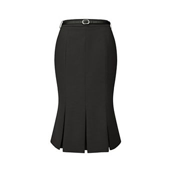 Women's Work Skirt Below Knee Length Fishtail Skirt