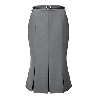 Women's Work Skirt Below Knee Length Fishtail Skirt