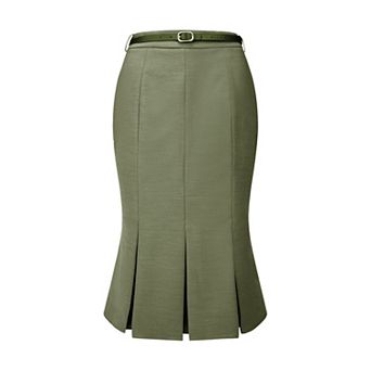 Women's Work Skirt Below Knee Length Fishtail Skirt