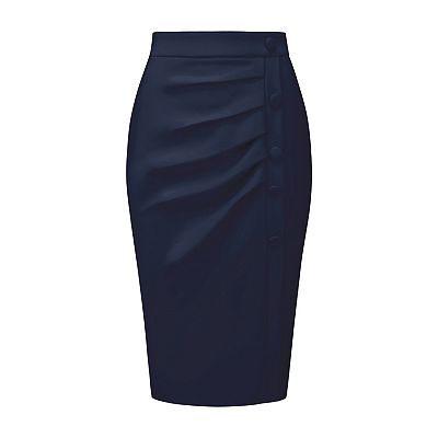 Navy high waisted pencil skirt hotsell