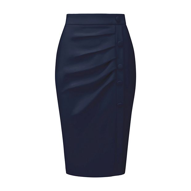 Navy business skirt best sale