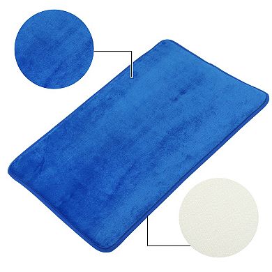 Solid Color Pattern Bathroom Rugs Bath Mat Machine Washable 31.5"x19.69"