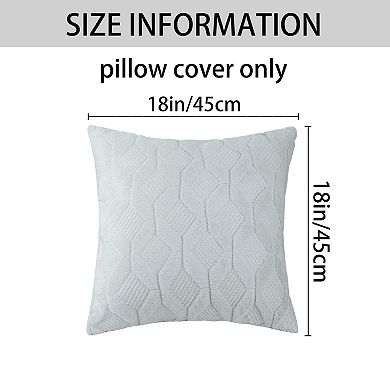 Short Plush Solid Color Soft Living Room Throw Pillowcases 2 Pcs 18" X 18"