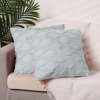 Short Plush Solid Color Soft Living Room Throw Pillowcases 2 Pcs 18" X 18"