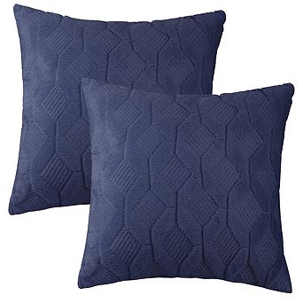 Short Plush Solid Color Soft Living Room Throw Pillowcases 2 pc 18" X 18"