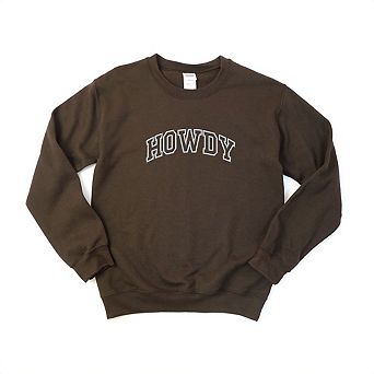 Embroidered Howdy Varsity Outline - Women's Graphic Sweatshirt