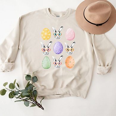 Bunny Egg Easter Chart Sweatshirt