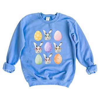 Bunny Egg Easter Chart Sweatshirt