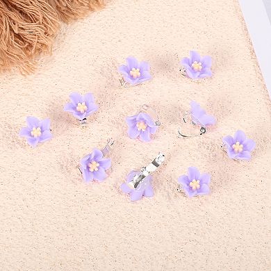 20 Pcs Small Flower Hair Clips Mini Flower Clips Cute Hairpin For Girls