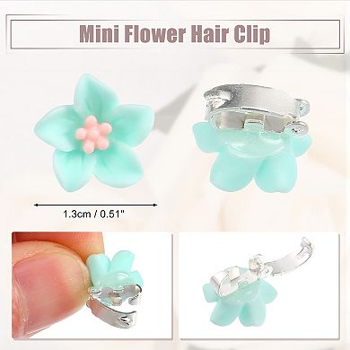 20 Pcs Small Flower Hair Clips Mini Flower Clips Cute Hairpin For Girls