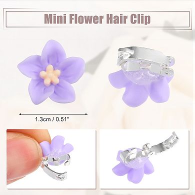 20 Pcs Small Flower Hair Clips Mini Flower Clips Cute Hairpin For Girls