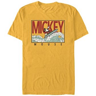 Men's Mickey Mouse Surfing Poster Disney's Graphic Tee