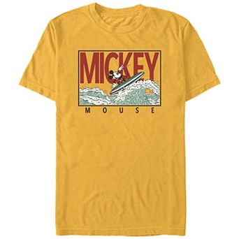 Men's Mickey Mouse Surfing Poster Disney's Graphic Tee