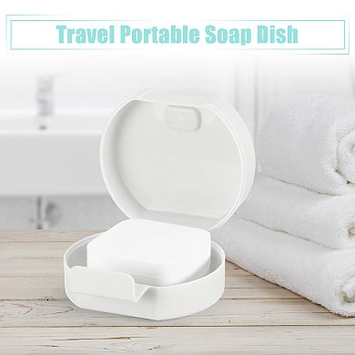 Portable Soap Dish Box Soap Bar Holder For Travel Camping With Cover