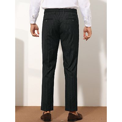 Mens striped dress pants best sale