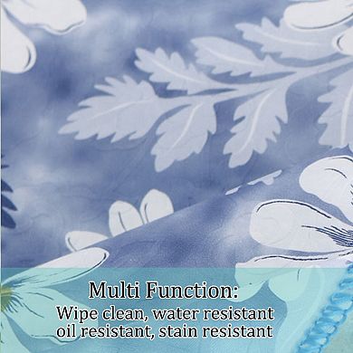 Vinyl Tablecloth Square Tables 53" X 53" Flower Pattern Water Oil