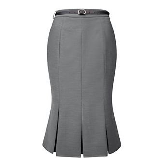 Women's Work Skirt Below Knee Length Fishtail Skirt
