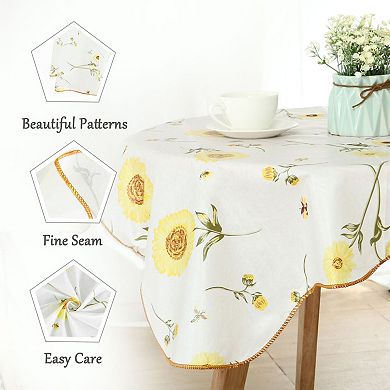 Vinyl Plastic Tablecloth For Square Tables 35" X 35" Water Oil