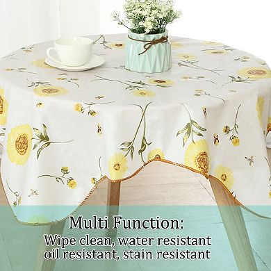 Vinyl Plastic Tablecloth For Square Tables 35" X 35" Water Oil